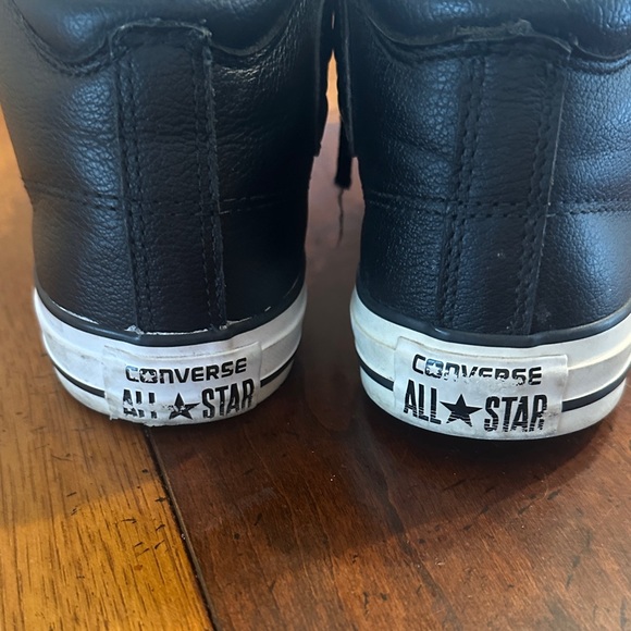 Converse Black Leather High-Top Sneakers - Picture 2 of 3